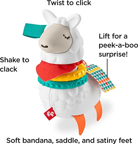 Fisher-Price Click Clack Llama, Baby Take-Along Activity Toy