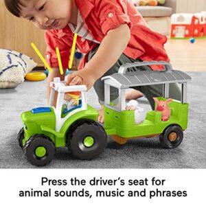 Fisher-Price Little People Animal Friends Farm, Toddler playset with Animal Figures for Ages 1 to 5 Years & Little People Caring for Animals Tractor, Push-Along Musical Farm Truck for Toddlers