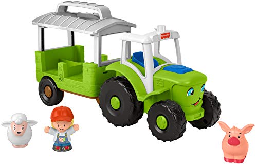 Fisher-Price Little People Animal Friends Farm, Toddler playset with Animal Figures for Ages 1 to 5 Years & Little People Caring for Animals Tractor, Push-Along Musical Farm Truck for Toddlers