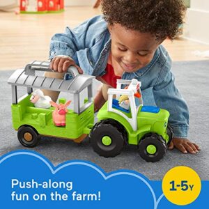 Fisher-Price Little People Animal Friends Farm, Toddler playset with Animal Figures for Ages 1 to 5 Years & Little People Caring for Animals Tractor, Push-Along Musical Farm Truck for Toddlers