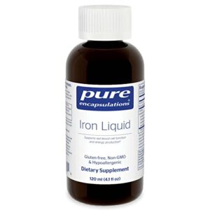 pure encapsulations iron liquid | hypoallergenic supplement supports hemoglobin and myoglobin function | 4.1 fl. oz.