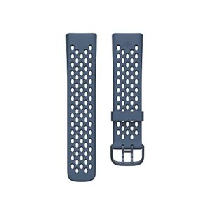 fitbit charge 5 sport accessory band, official fitbit product, deep sea, small