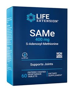 life extension same 400mg (s-adenosyl-methionine) – supplement for joint & liver support – non-gmo, gluten-free, 60 count