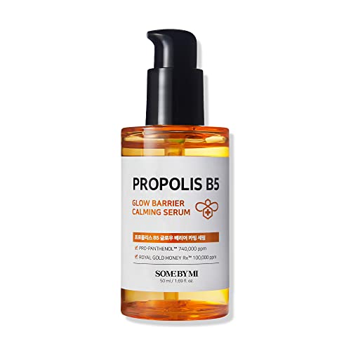 SOME BY MI Propolis B5 Glow Barrier Calming Serum - 1.69Oz, 50ml - Brightening and Calming Effect - Oiliness Control, Skin Radiance and Preventing Breakouts - Facial Skin Care