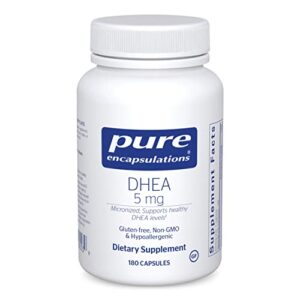 pure encapsulations dhea 5 mg | supplement for immune support, and hormone balance* | 180 capsules