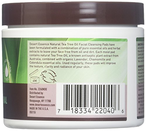 Facial Cleansing Pads - Tea Tree Oil, 50 pads 2-pack