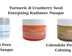 Kiehl's Merry Masking Trio Holiday Gift Set:: Turmeric & Cranberry Seed Energizing Radiance Mask, Calendula Petal-Infused Calming Mask, and Rare Earth Deep Pore Cleansing Mask