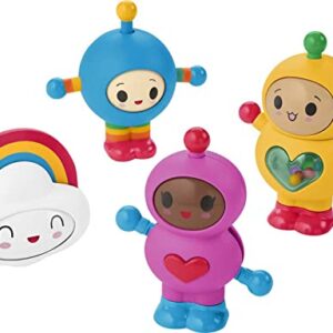 Fisher-Price Happy World Friends Set, Gift Set of 4 Sensory Activity Toys for Infants and Toddlers Ages 6 Months and Older