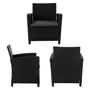 Cosco Outdoor Living 88529BGYE Malmo Patio Set, Black