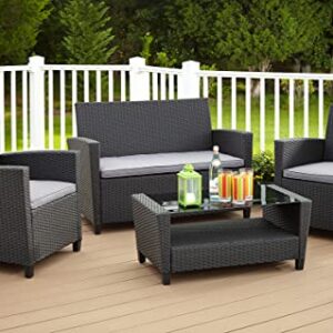 Cosco Outdoor Living 88529BGYE Malmo Patio Set, Black