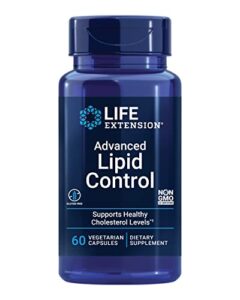 life extension – advanced lipid control – supplement for supporting already-healthy cholesterol levels & heart health – non-gmo, gluten-free, capsule, vegetarian – 60 count(pack of 1)