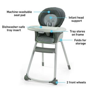 Graco Made2Grow 6 in 1 High Chair | Converts to Dining Booster Seat, Youth Stool, and More, Monty