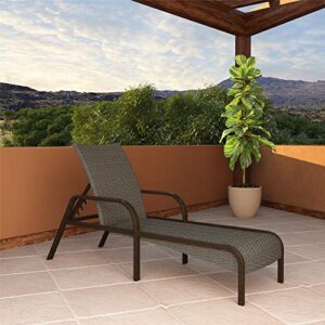 cosco outdoor living smartwick chaise lounger, warm gray (88463qdt1e)