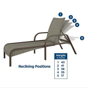 Cosco Outdoor Living SmartWick Chaise Lounger, Warm Gray (88463QDT1E)