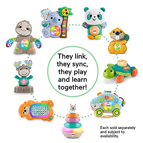 Fisher-Price Linkimals Sit-to-Crawl Sea Turtle - UK English Edition, Light-up Musical Crawling Toy for Baby