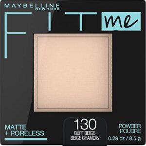 maybelline fit me matte + poreless pressed face powder makeup, buff beige, 1 count
