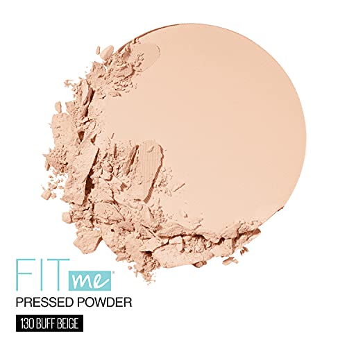 Maybelline Fit Me Matte + Poreless Pressed Face Powder Makeup, Buff Beige, 1 Count