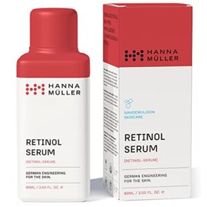 advanced retinol serum with 1% retinaldehyde – 3x faster acting and 2.5x more stable with patented nanoemulsified formula – hydrasoothe™ complex for sensitive skin – 100% vegan