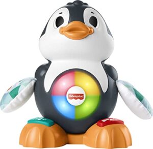 fisher-price linkimals learning toy cool beats penguin with interactive music & lights for infants and toddlers ages 9+ months
