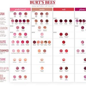 Burts Bees 100% Natural Glossy Lipstick, Pink Pool - 1 Tube