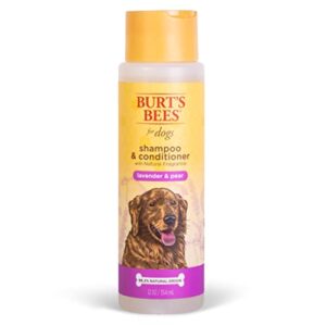 burt’s bees for dogs lavender pear shampoo & conditioner | 2-in-1 dog shampoo and conditioner with 98.2% natural origin ingredients | lavender pear dog shampoo & conditioner soothes and softens dogs