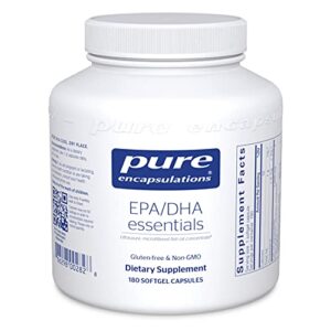 pure encapsulations epa/dha essentials | fish oil concentrate supplement to support cardiovascular health* | 180 softgel capsules