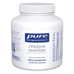 Pure Encapsulations EPA/DHA Essentials | Fish Oil Concentrate Supplement to Support Cardiovascular Health* | 180 Softgel Capsules