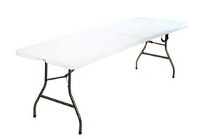 coscoproducts cosco 14778wsl1x deluxe 8 foot folding table, white white