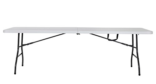 CoscoProducts COSCO 14778WSL1X Deluxe 8 Foot Folding Table, White White