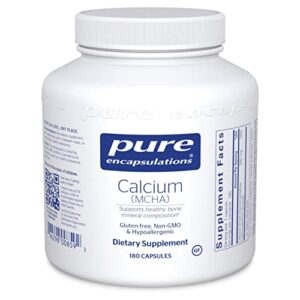 pure encapsulations calcium mcha | hypoallergenic supplement to support bones* | 180 capsules
