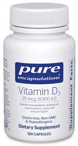 pure encapsulations vitamin d3 25 mcg (1,000 iu) | supplement to support bone, joint, breast, heart, colon and immune health* | 120 capsules