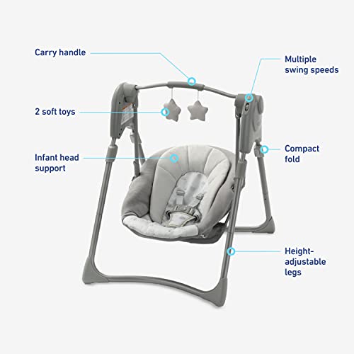 Graco® Slim Spaces™ Compact Baby Swing, Reign