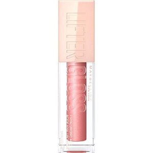 Maybelline Lifter Gloss, Hydrating Lip Gloss with Hyaluronic Acid, High Shine for Plumper Looking Lips, Moon, Nude Pink, 0.18 Ounce