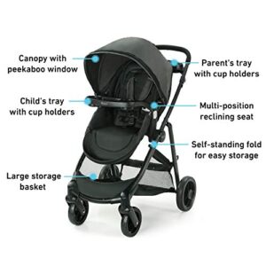 Graco, Modes Element Travel System Includes Baby Stroller with Reversible Seat Extra Storage Child Tray and SnugRide 35 Lite LX Infant Car Seat, Canter