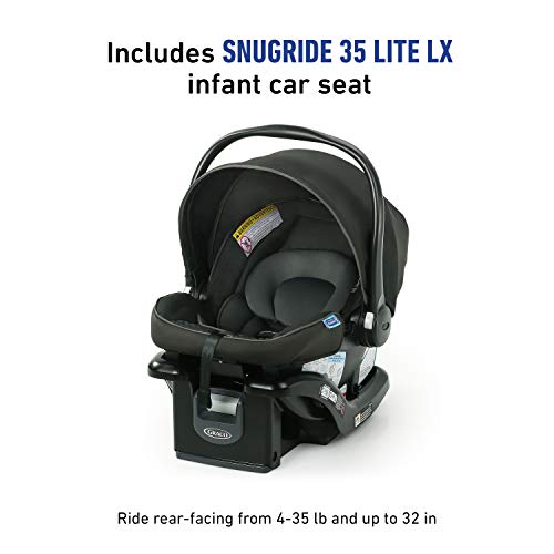 Graco, Modes Element Travel System Includes Baby Stroller with Reversible Seat Extra Storage Child Tray and SnugRide 35 Lite LX Infant Car Seat, Canter