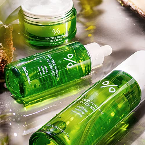 Dr.Ceuracle Tea Tree Purifine EssenceㅣThe Mildest Serum with 95% Tea Tree Extract ㅣLightweight Moisturizer for Returning Skin's Natural Vitality, ComplexionㅣIntensive Care for Calming Skin Trouble, Acne