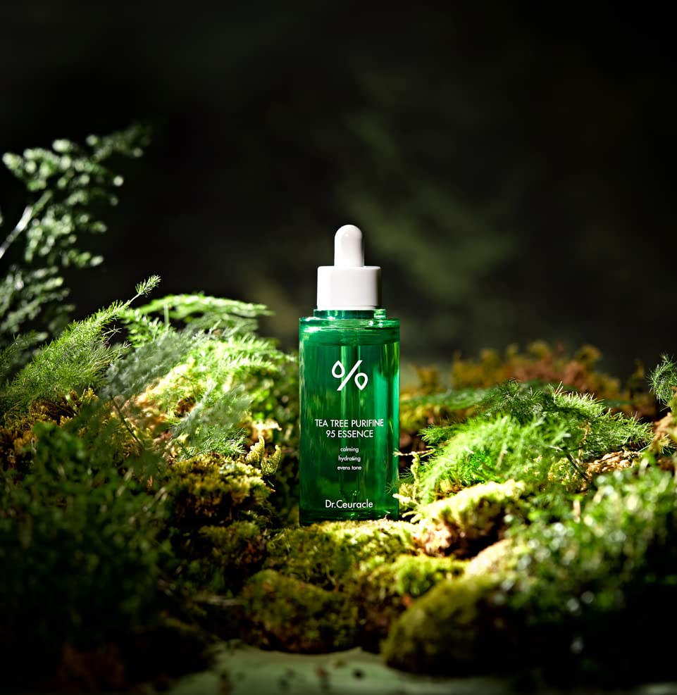 Dr.Ceuracle Tea Tree Purifine EssenceㅣThe Mildest Serum with 95% Tea Tree Extract ㅣLightweight Moisturizer for Returning Skin's Natural Vitality, ComplexionㅣIntensive Care for Calming Skin Trouble, Acne