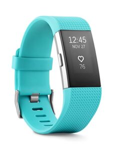 fitbit charge 2 heart rate + fitness wristband, teal, large (us version)