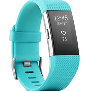 Fitbit Charge 2 Heart Rate + Fitness Wristband, Teal, Large (US Version)