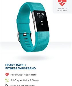 Fitbit Charge 2 Heart Rate + Fitness Wristband, Teal, Large (US Version)