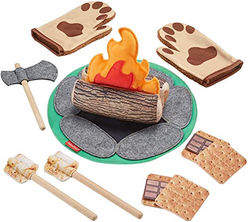 Fisher-Price S'more Fun Campfire, 18-Piece Pretend Playset [Amazon Exclusive]