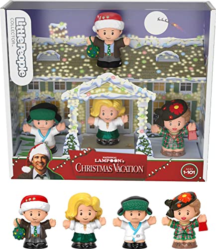 Little People Collector National Lampoon’S Christmas Vacation Special Edition Set In Display Gift Box for Adults & Fans, 4 Figures