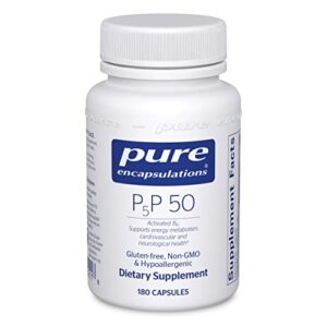 pure encapsulations p5p 50 | vitamin b6 supplement to support metabolism* | 180 capsules