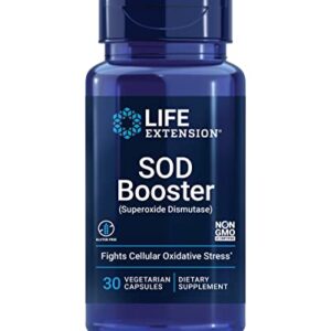 Life Extension SOD Booster - Superoxide Dismutase Supplement - Antioxidant for Liver Health and Detox - with Chokeberry Extract & Melon Concentrate - Gluten-Free, Non-GMO, Vegetarian – 30 Capsules