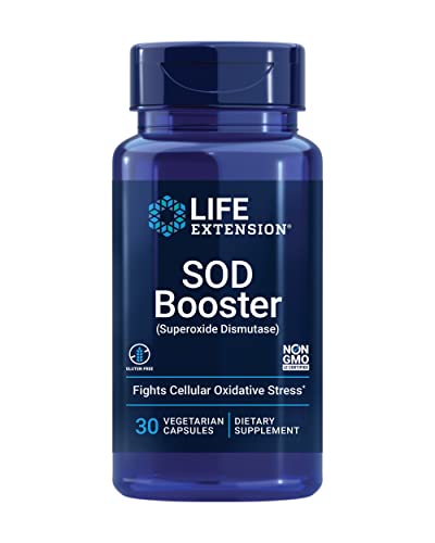 Life Extension SOD Booster - Superoxide Dismutase Supplement - Antioxidant for Liver Health and Detox - with Chokeberry Extract & Melon Concentrate - Gluten-Free, Non-GMO, Vegetarian – 30 Capsules