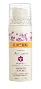 burt’s bees renewal day lotion spf 30, firming face lotion, 1.8 ounces