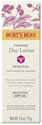 Burt's Bees Renewal Day Lotion SPF 30, Firming Face Lotion, 1.8 Ounces