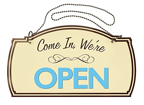 Cosco Two-Sided Open/Closed Boutique Sign Hanging Hardware Included 12 x 7 inches (098380)