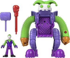 fisher-price imaginext dc super friends the joker battling robot with poseable figure and lights for preschool pretend play ages 3-8 years