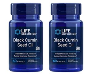 life extension black cumin seed oil, 60 softgels life extension (2 pack)